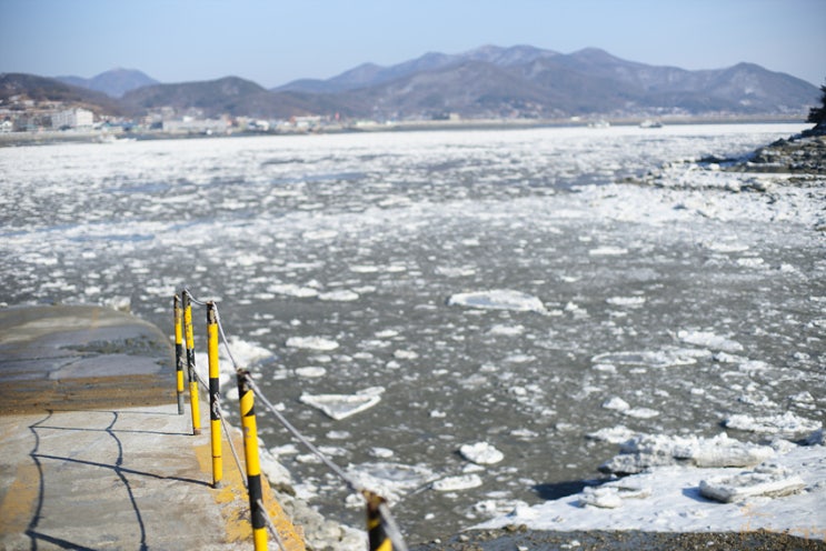 석모도 석포선착장 앞바다 유빙!