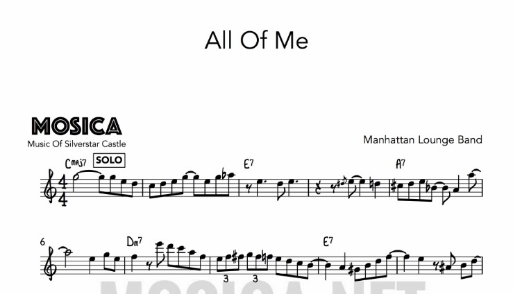 All Of Me Jazz Flute 스탠다드 재즈 솔로 악보 네이버 블로그