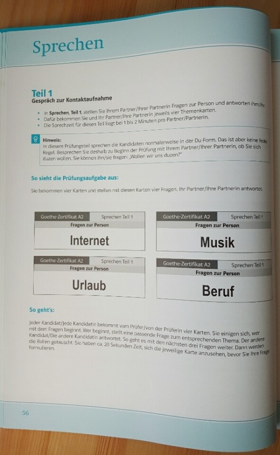 독일어공부수업자료 Goethe Zertifikat A2 시험대비공부 네이버 블로그